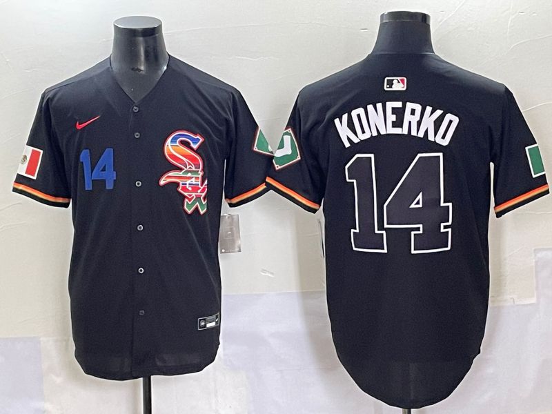 Men 2025 Chicago White Sox #14 Konerko Black Game Nike MLB Jersey style 44->chicago white sox->MLB Jersey